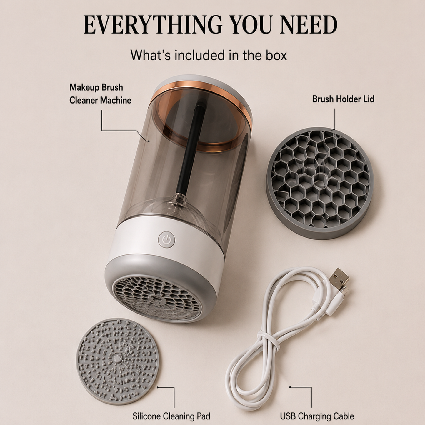 Automatic Makeup Brush Cleaner