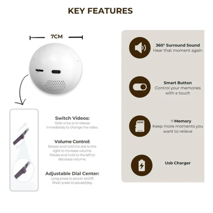 Memory Crystal Video Sphere – Customizable Photo & Video Gift